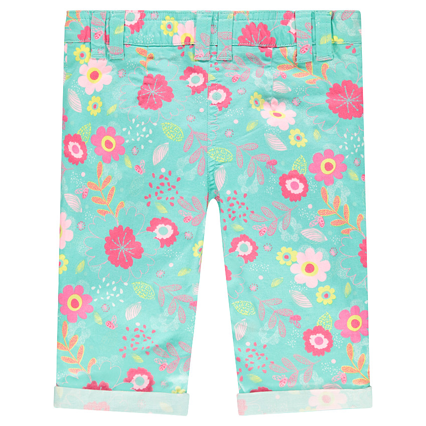 Capri van twill met bloemenprint "all-over" 