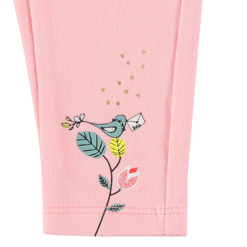 Jegging en milano print oiseau et fleurs 