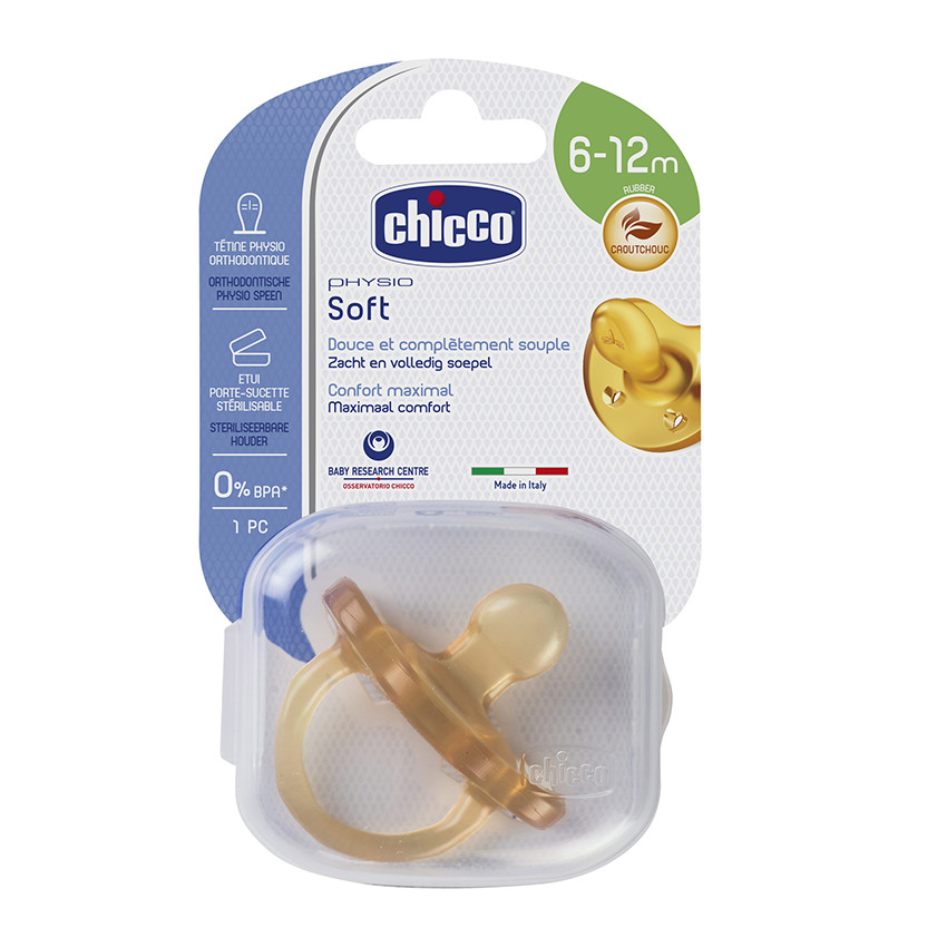 Sucette Physio Soft en caoutchouc - 6-12 mois 