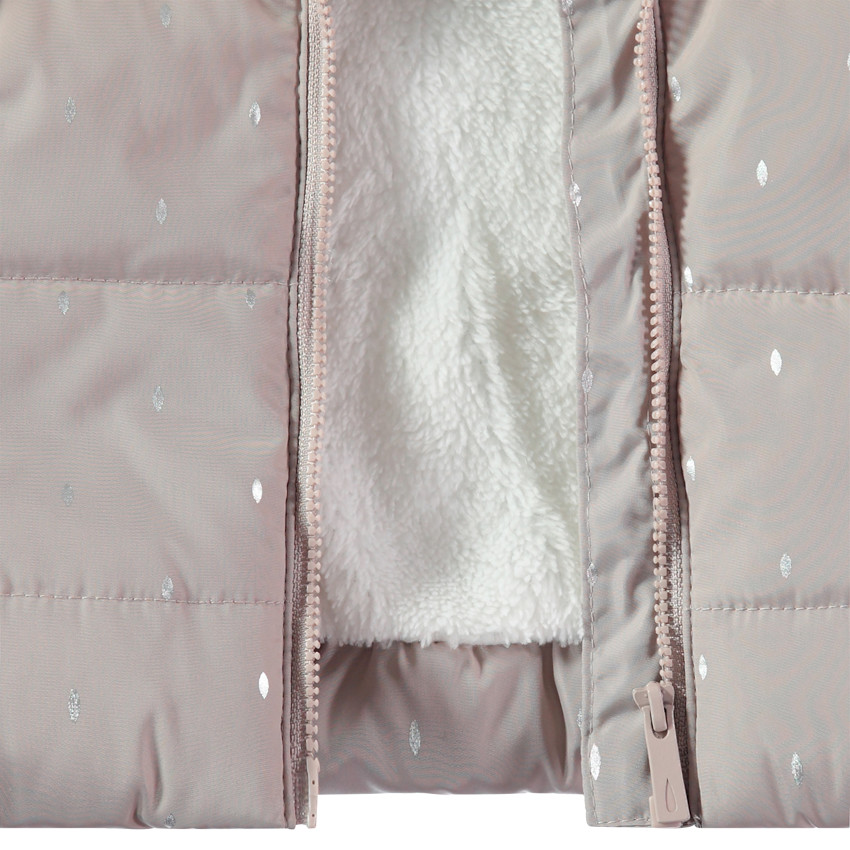 Doudoune matelassée doublée sherpa avec capuche amovible 