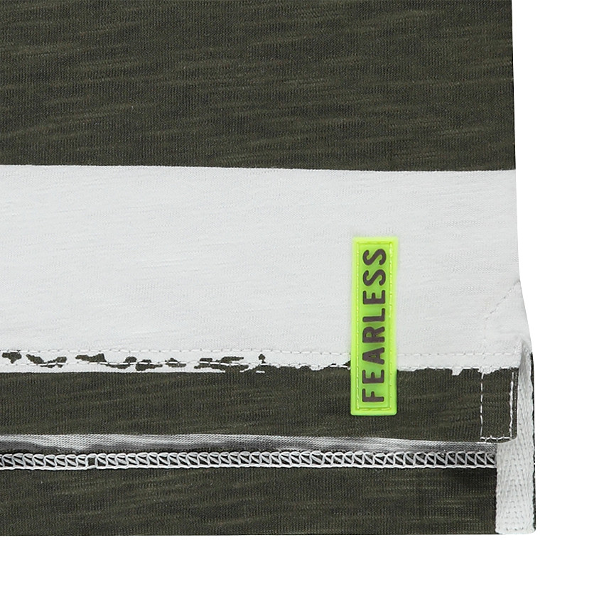 Polo manches courtes à bandes contrastées 