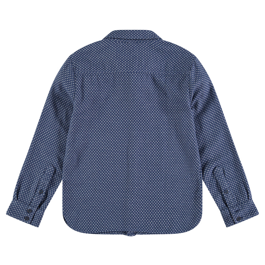 Junior - Chemise manches longues avec micro imprimé et poche 