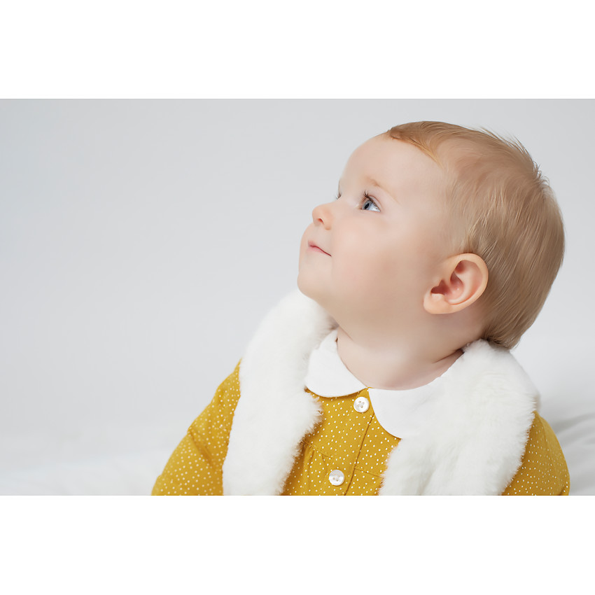 Ensemble avec tunique col Claudine, gilet sherpa et legging imprimé 