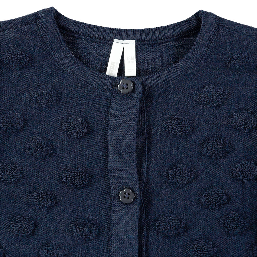 Gilet en tricot à pois reliéfés 