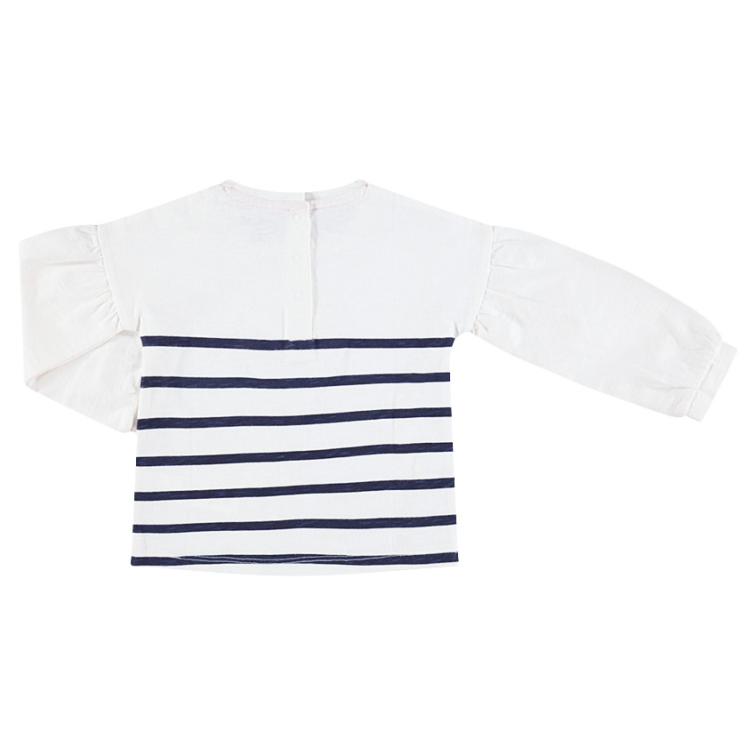 Marinière en jersey avec motifs printés et touches de paillettes 