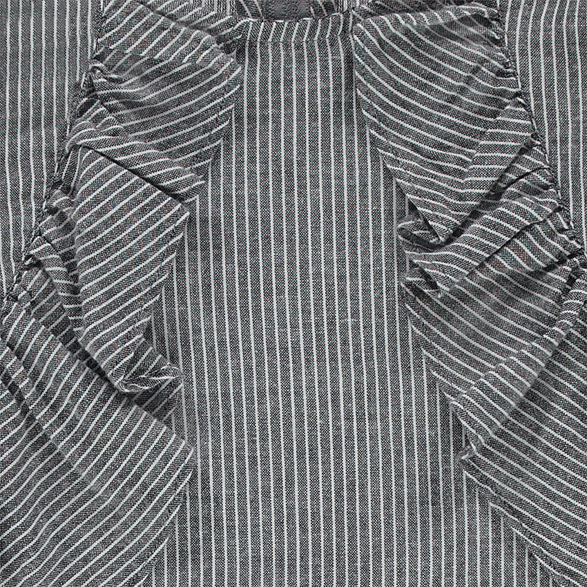 Tunique manches longues avec broderies contrastées sur les manches 