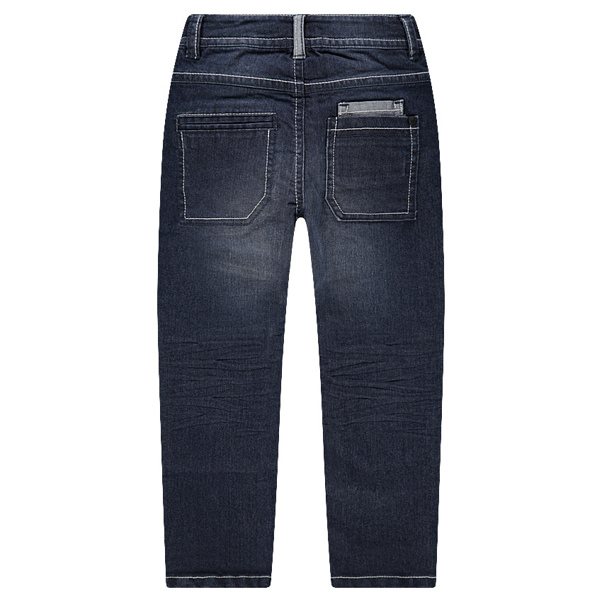 Jeans effet used et crinkle 6 poches 