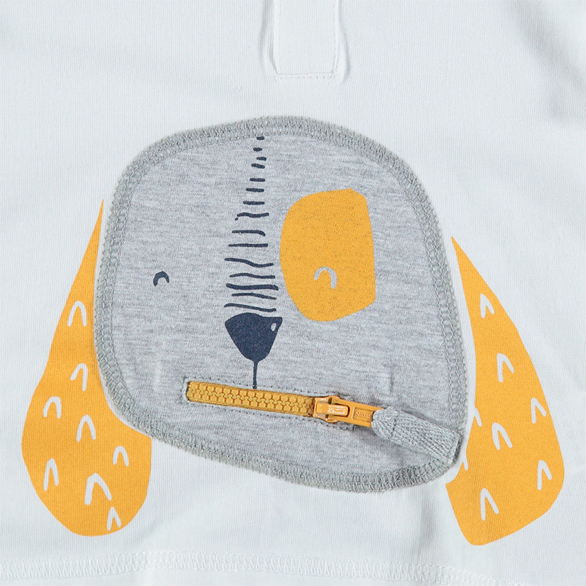 Tee-shirt manches courtes à capuche avec zip 