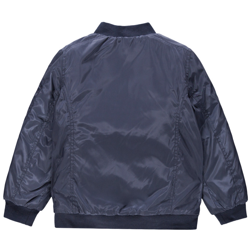 Blouson style bomber à badges et lettre en bouclette 