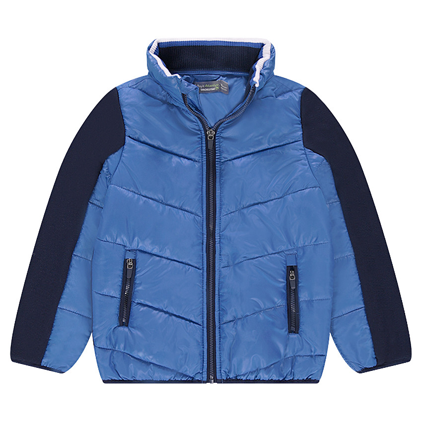 Junior - Veste bi-matière avec poches zippées et capuche intégrée 