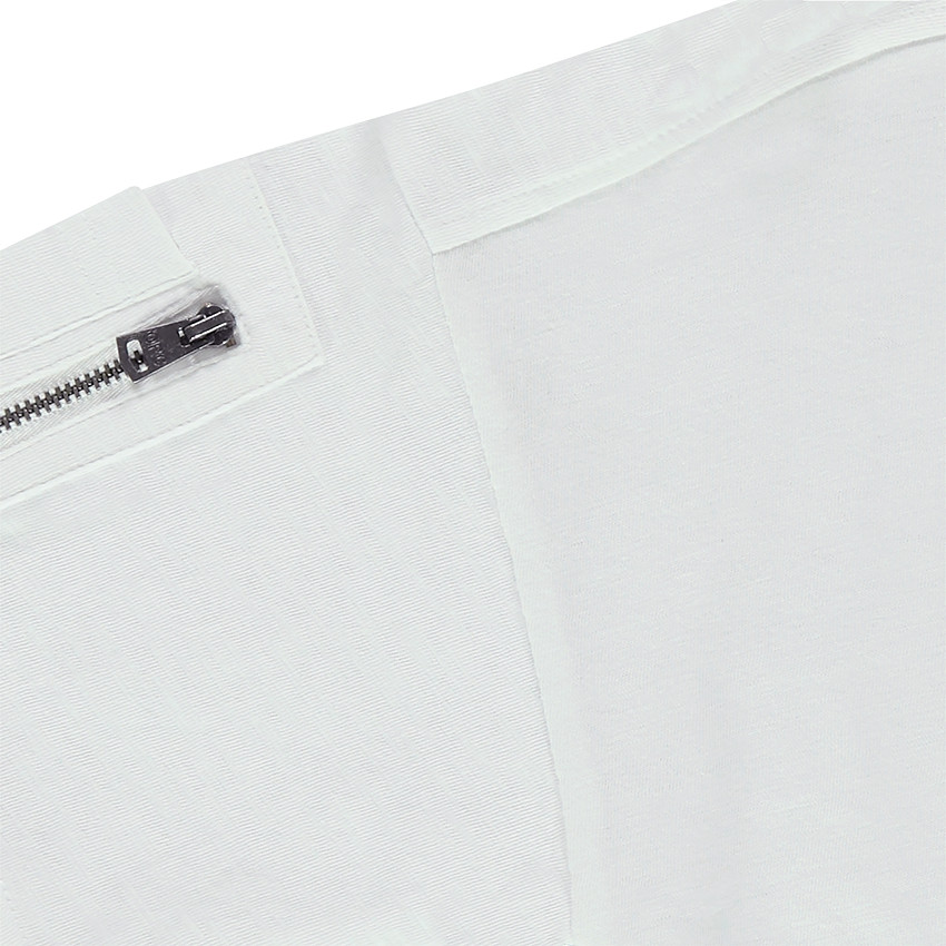 Tee-shirt manches courtes avec print Japon et zip sur la manche 