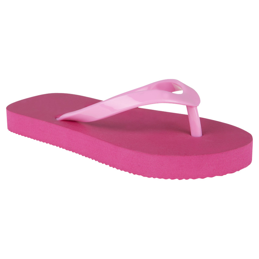 Tongs basiques coloris rose clair et fushia  