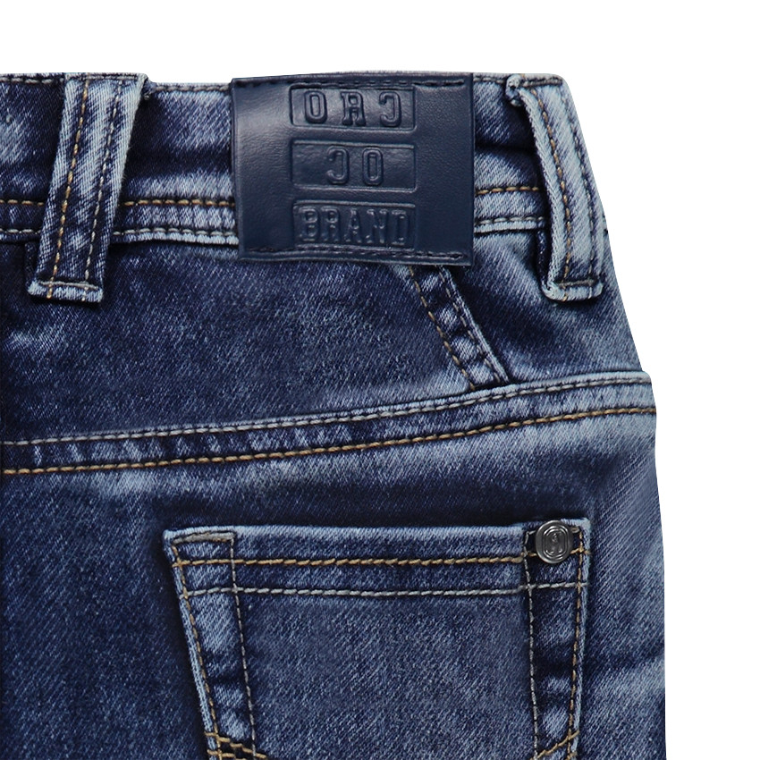 Junior - Jeans en molleton effet used 