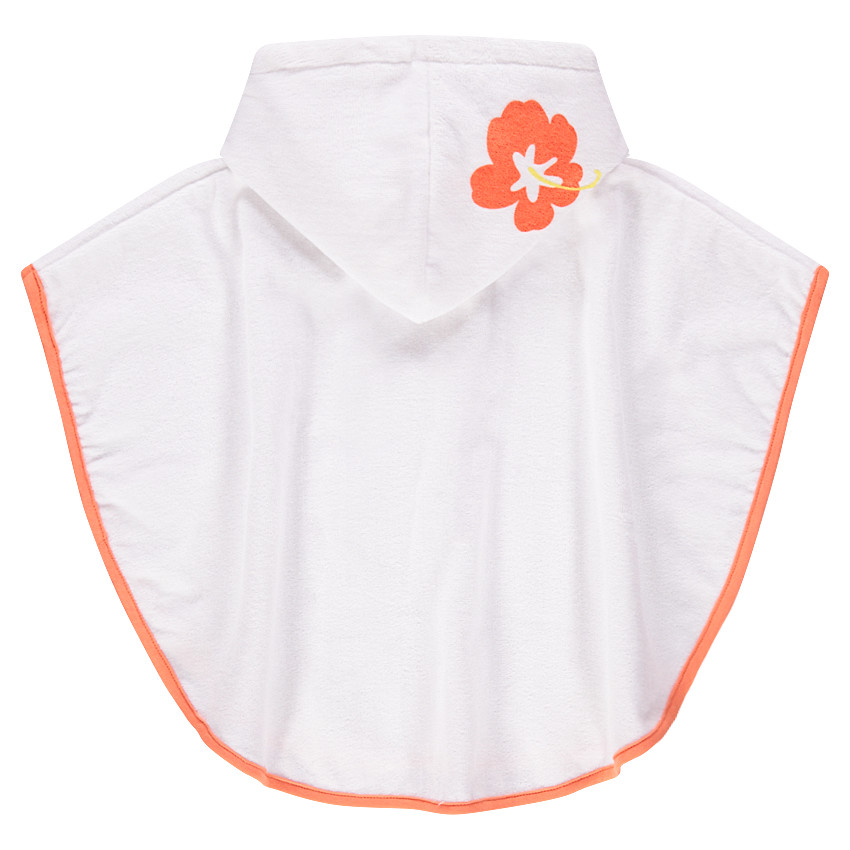 Cape de bain en éponge avec col pressionné et print Smiley 