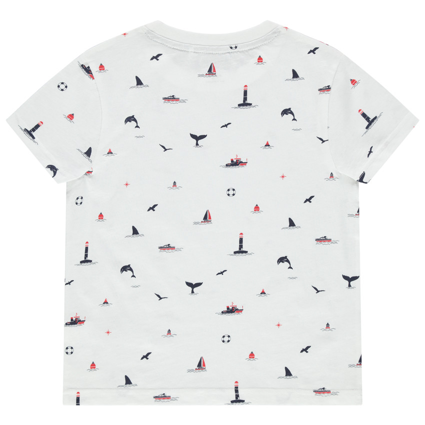 T-shirt manches courtes en coton imprimé all-over 