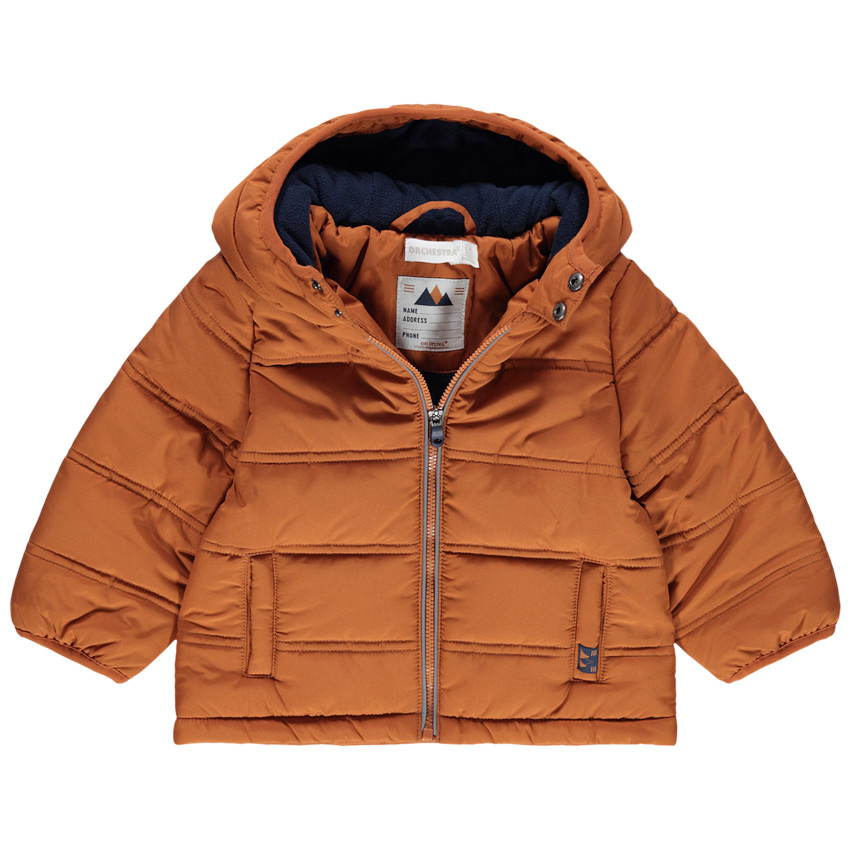 Doudoune à capuche doublée micopolaire 