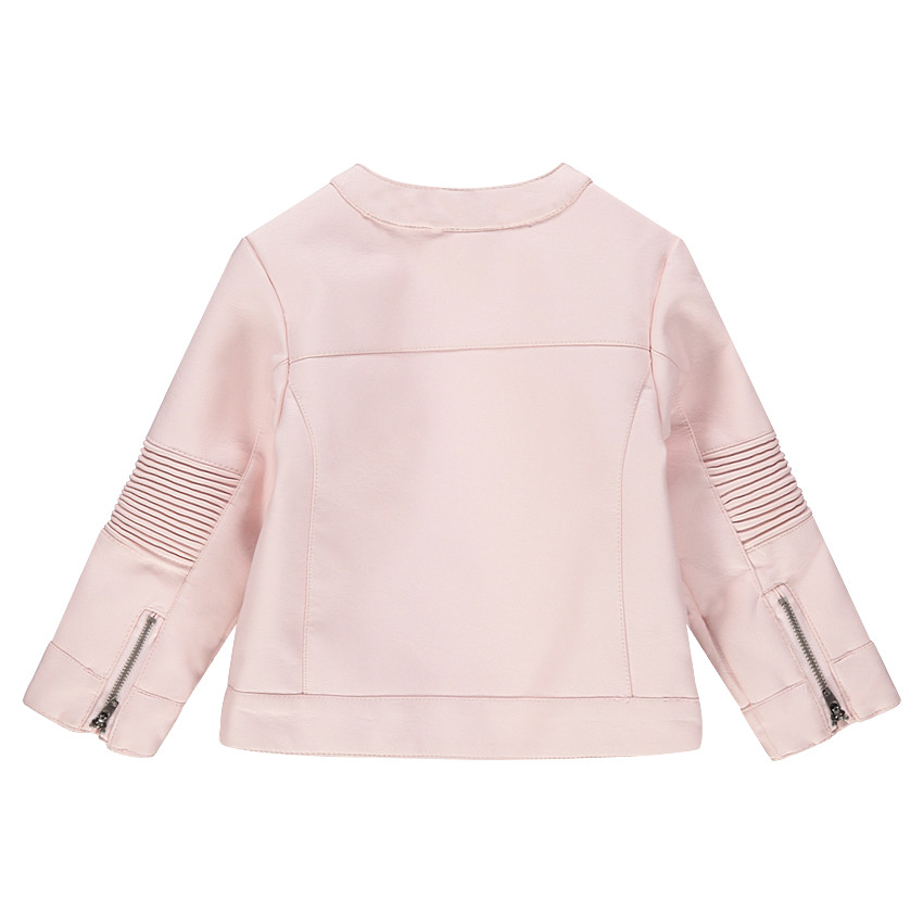 Veste effet cuir avec poches zippées 