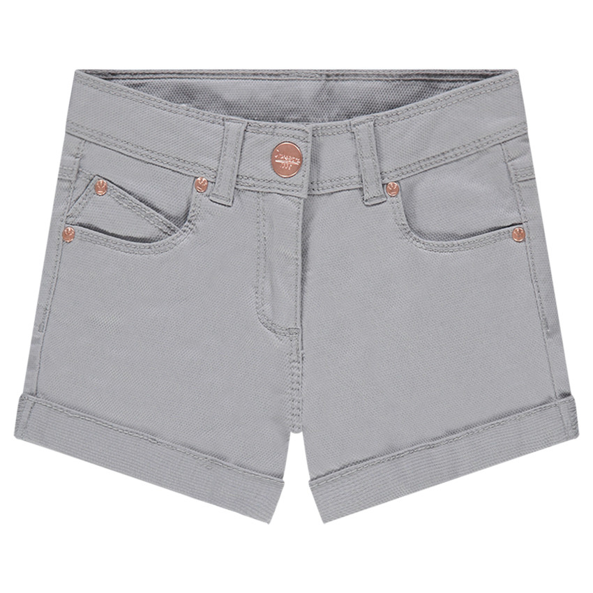 Short en coton fantaisie avec détails rose gold 