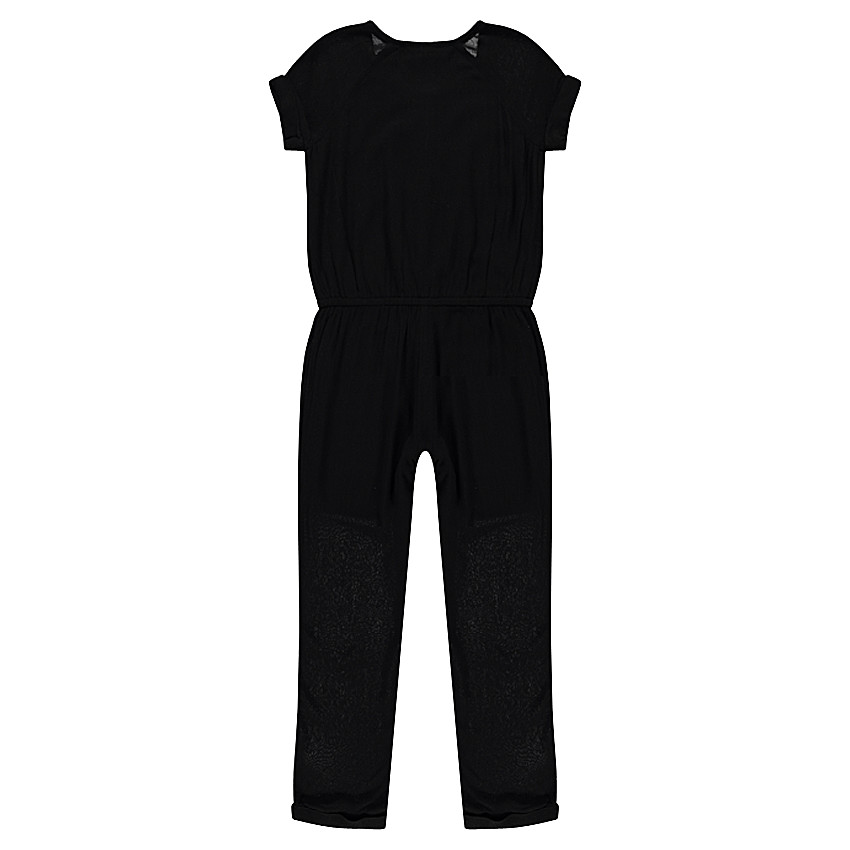 Junior -  Combinaison fluide en crépon avec poche fantaisie 