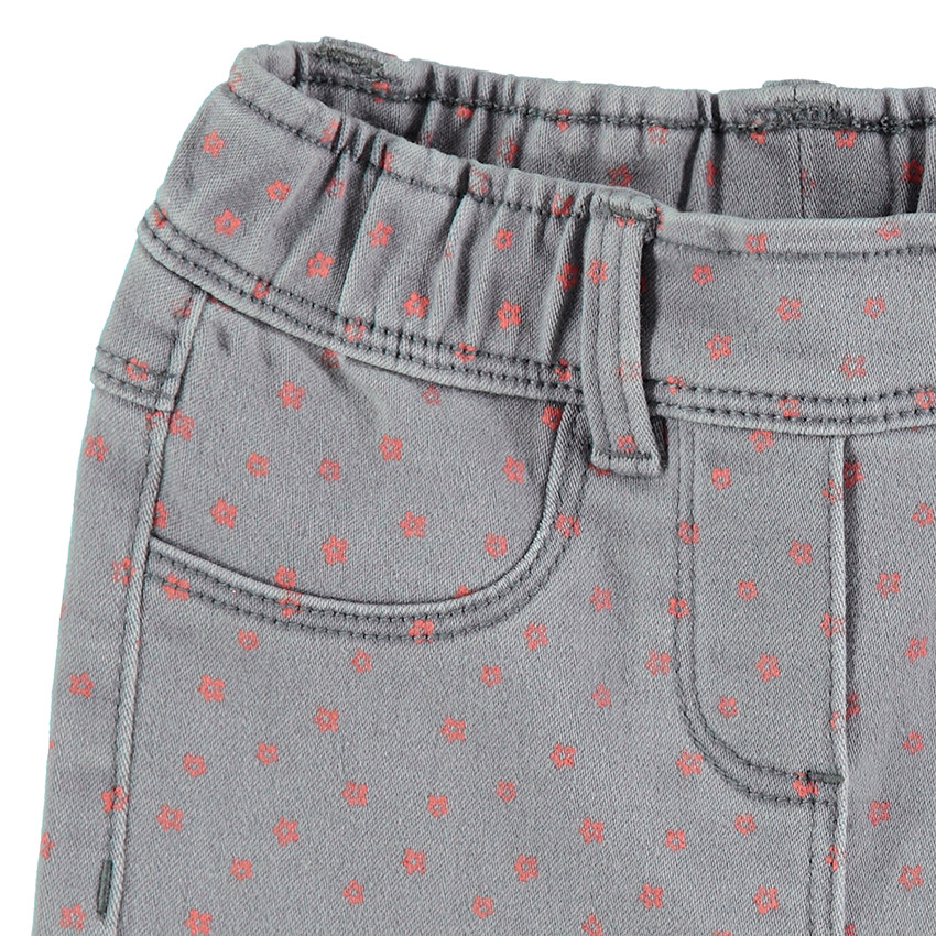 Jegging surteint avec fleurs imprimées all-over 