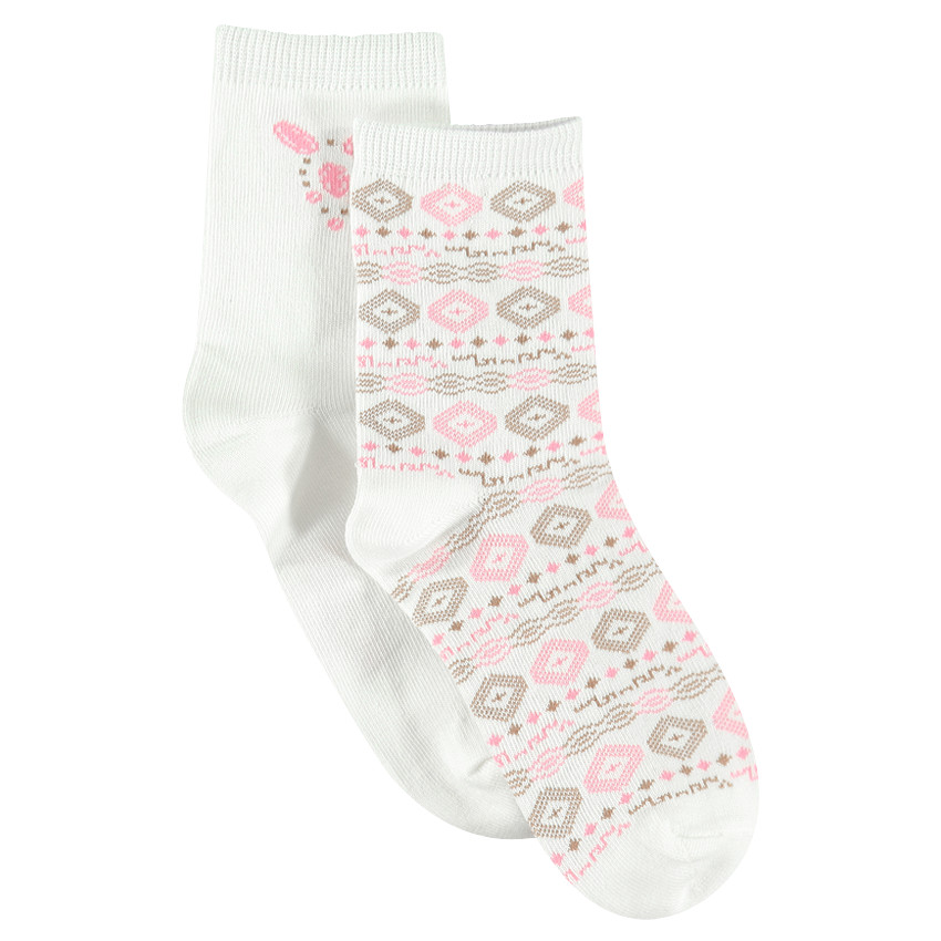 Lot de 2 paires de chaussettes printées/imprimées 