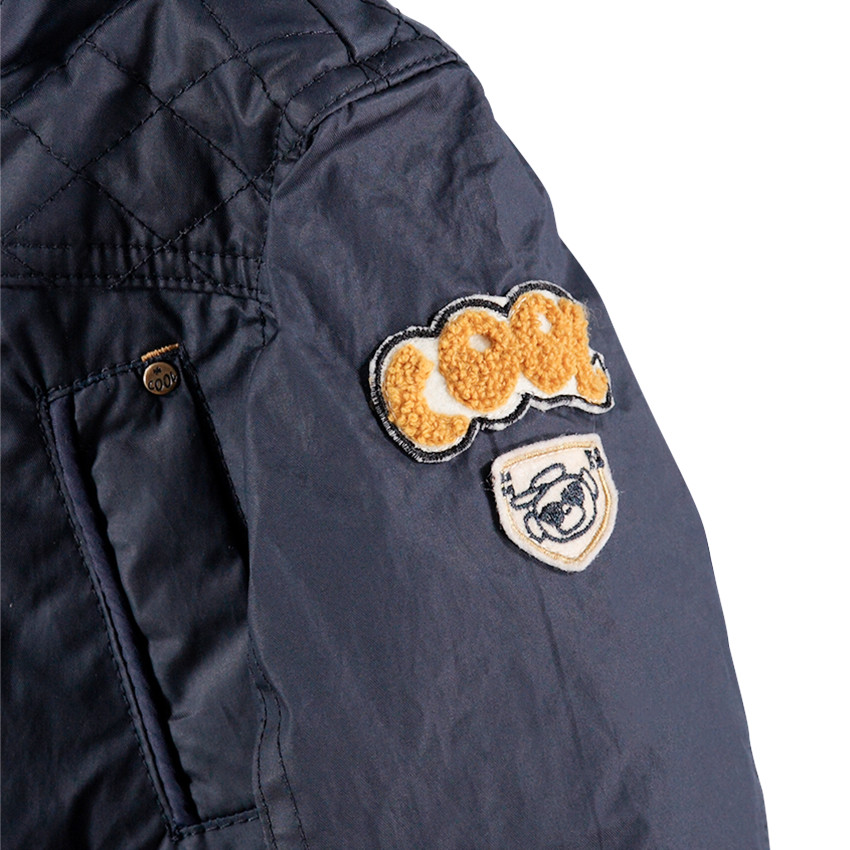 Parka enduite avec doublure en sherpa et poches 