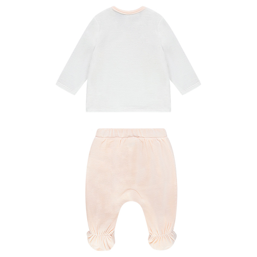Pyjama en velours print Smiley Baby 