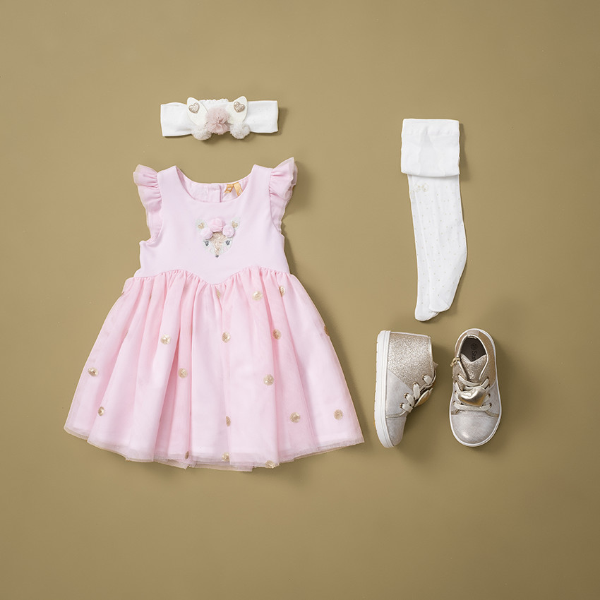 Bottillons de marche bébé fille à paillettes dorées 