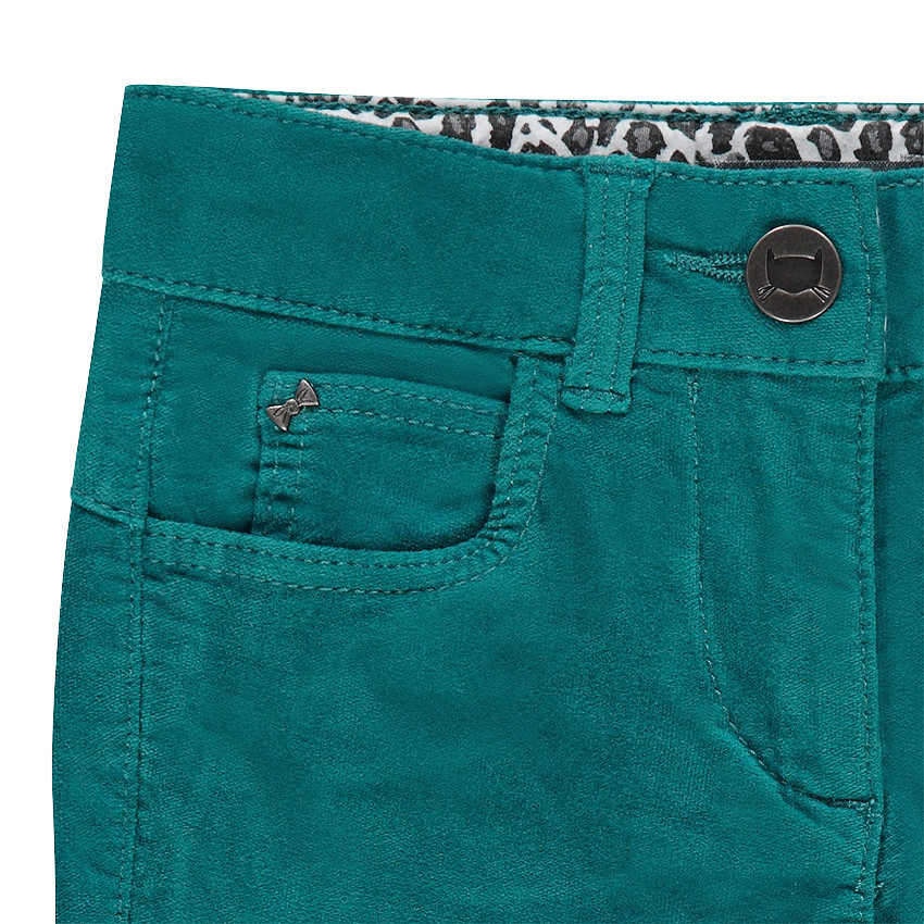 Junior - Pantalon en velours ras uni 