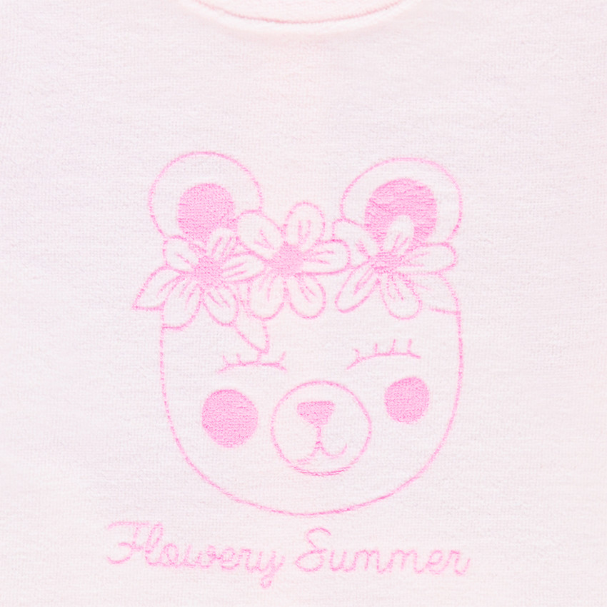 Dors-bien en velours avec ourson printé 