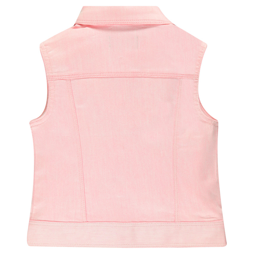 Veste sans manches en twill coloris fluo 