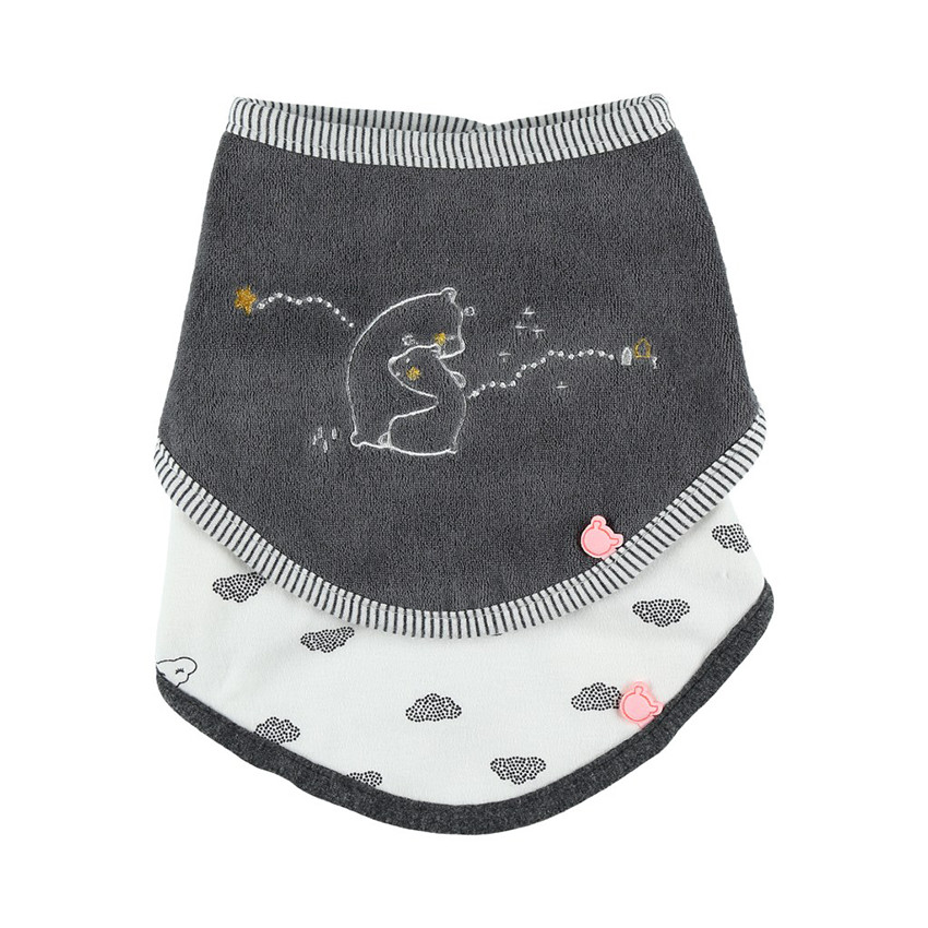 Lot de 2 bavoirs bandana Timeless  