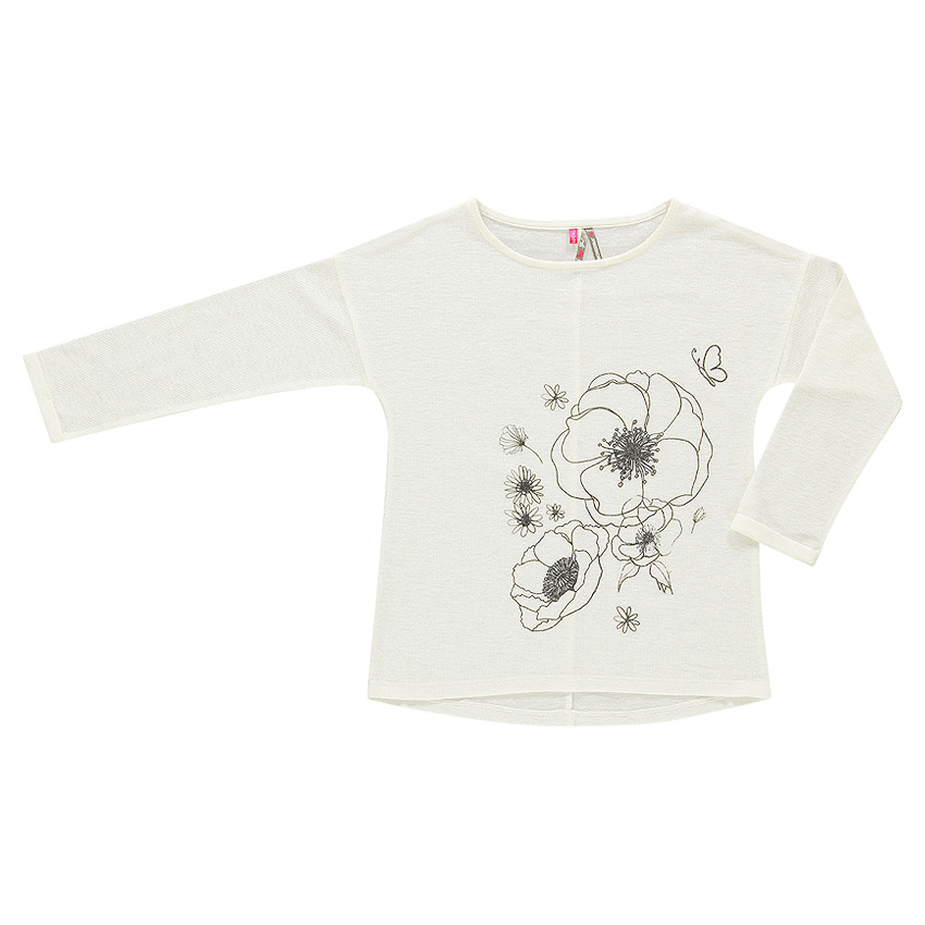 Tunique manches longues print fleurs 
