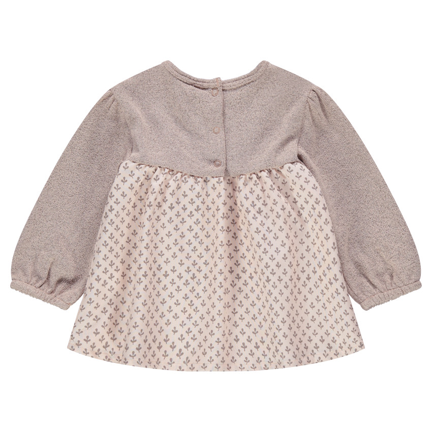 Tunique effet 2 en 1 avec pompons et motif graphique 