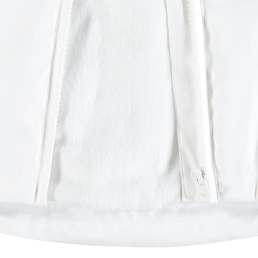 Parka à capuche doublée sherpa à motifs floraux 