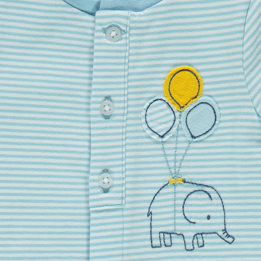 Combinaison effet 2 en 1 avec éléphant brodé 