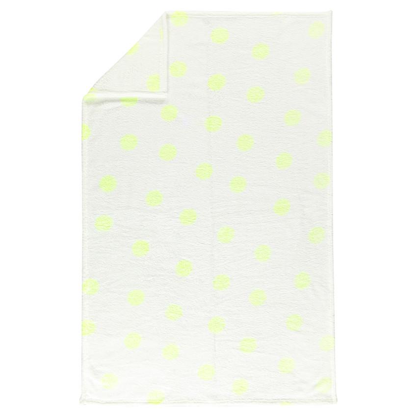 Couverture en sherpa à pois colorés  