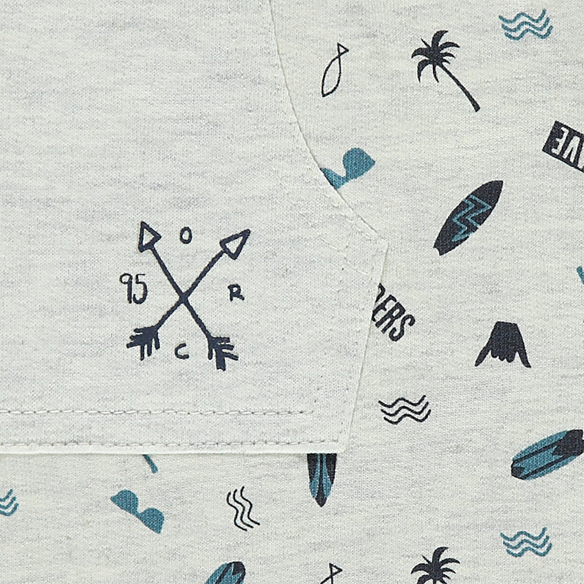 Bermuda en molleton imprimé all-over 