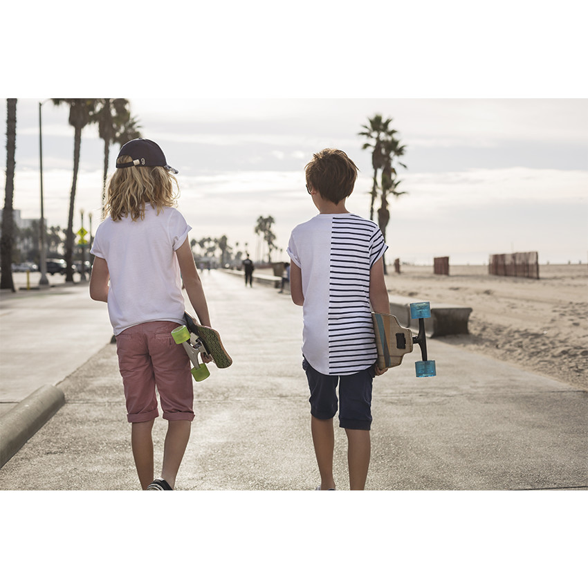 Junior - Tee-shirt manches courtes en jersey avec ananas et palmiers 