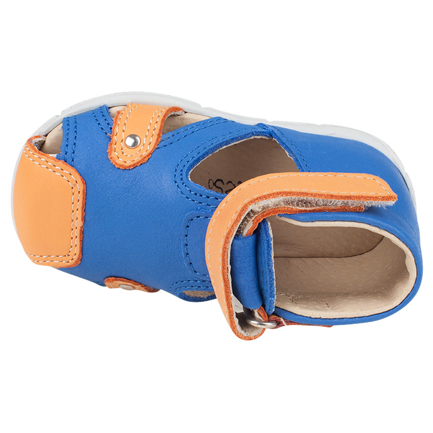 Salomés bicolores en cuir 