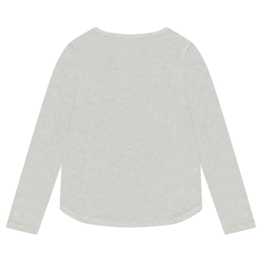 Junior - Tee-shirt manches longues en maille mélangée de fil brillant 