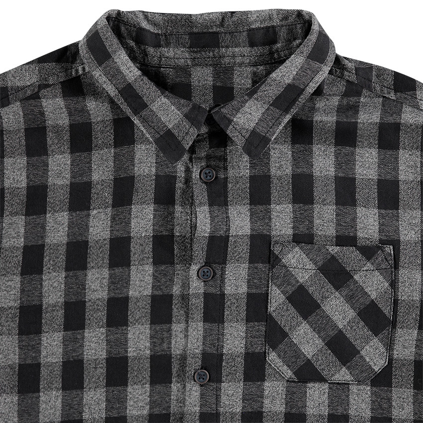 Junior - Chemise manches longues à carreaux all-over 