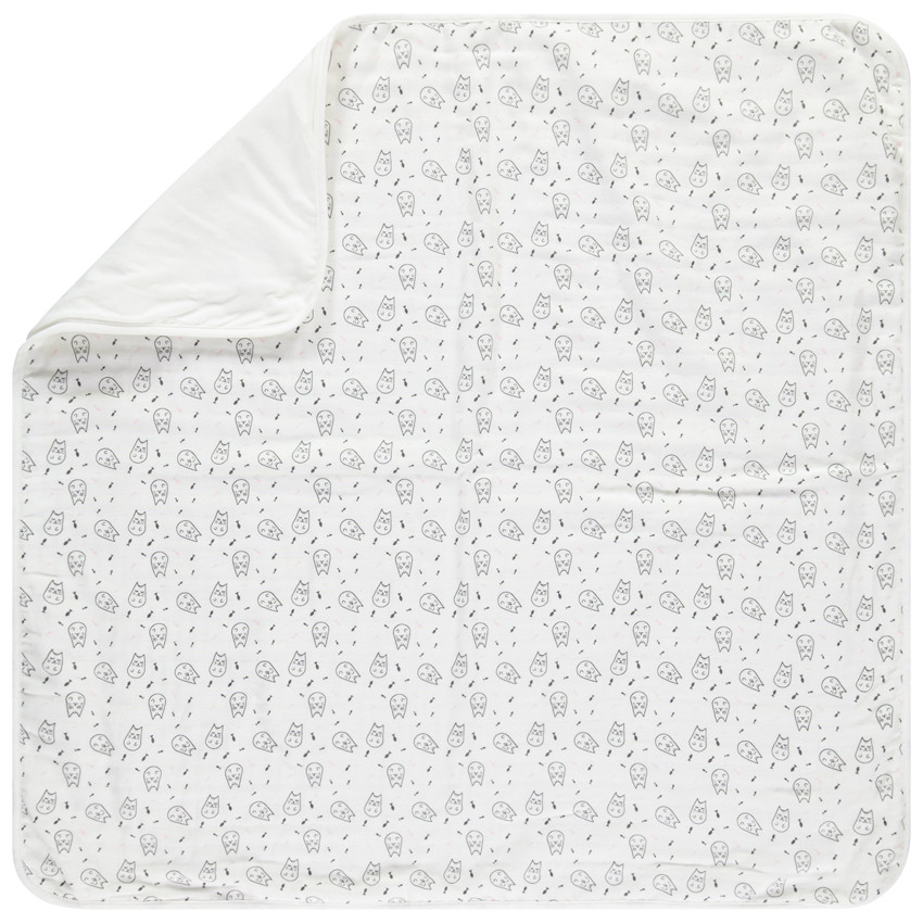 Couverture en coton motif chats all-over 