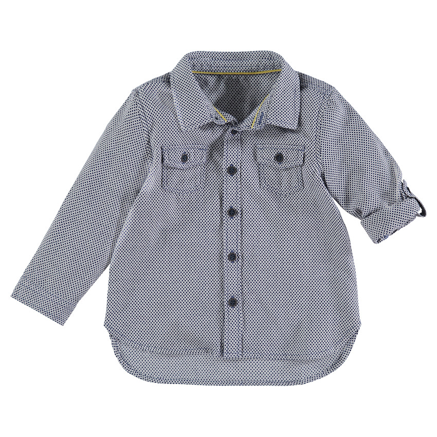 Chemise manches longues avec micro motif all-over 