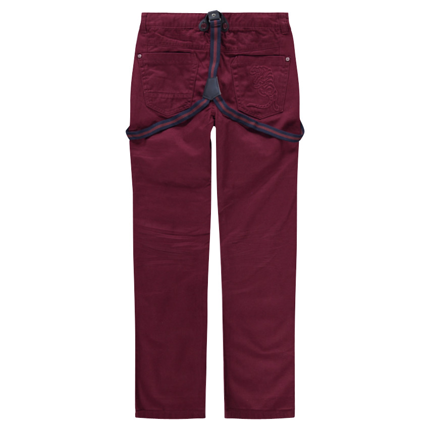 Junior - Pantalon en twill avec découpes et bretelles amovibles 