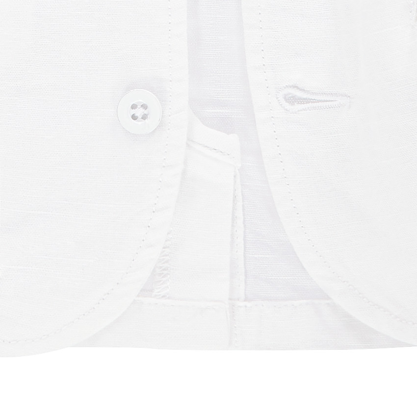 Blazer en lin avec col contrasté 