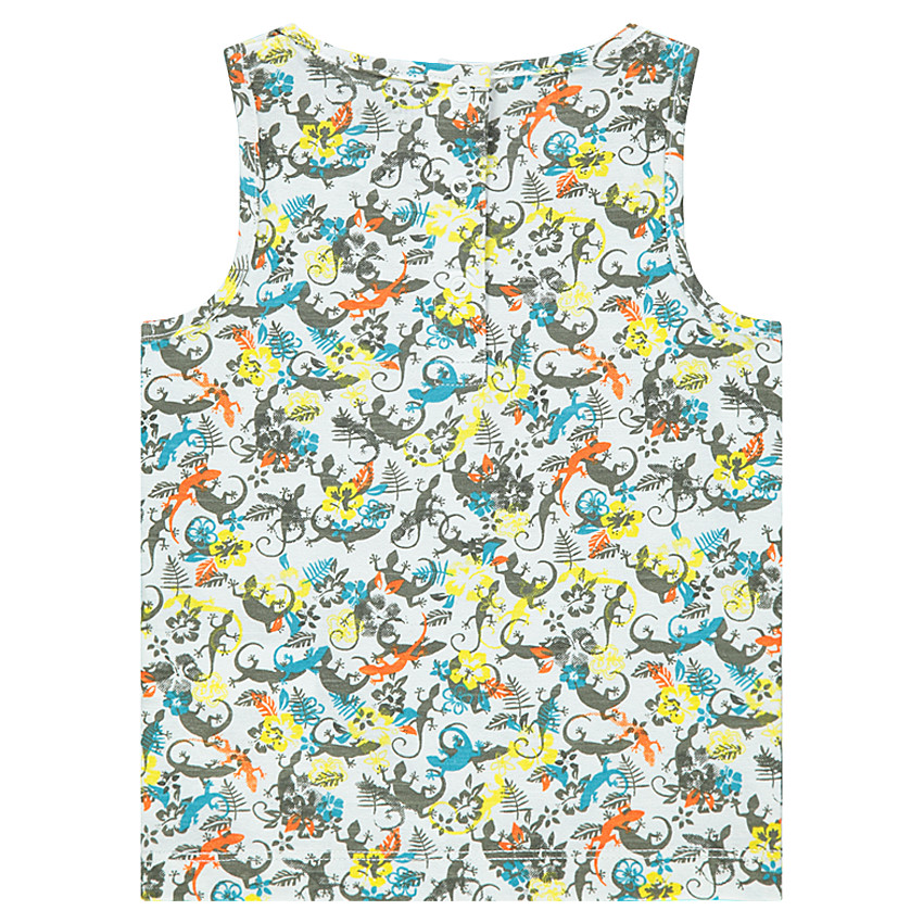 Débardeur en jersey slub imprimé all-over 