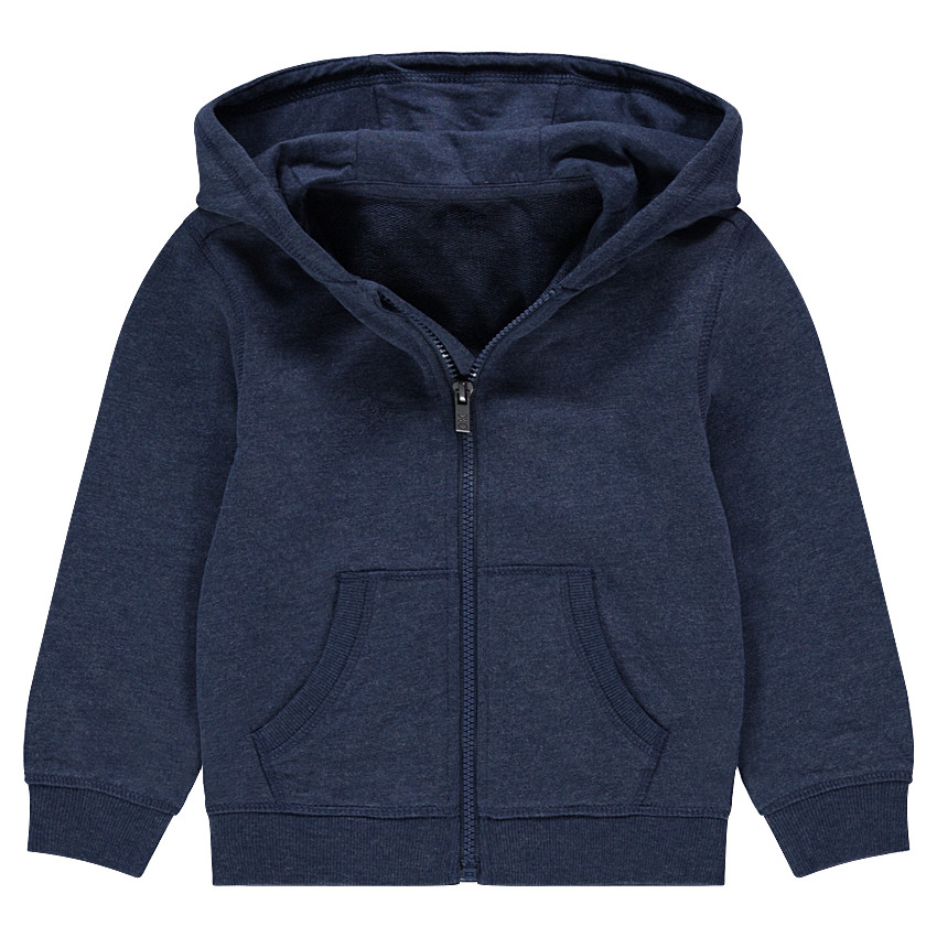 Gilet à capuche en molleton uni 