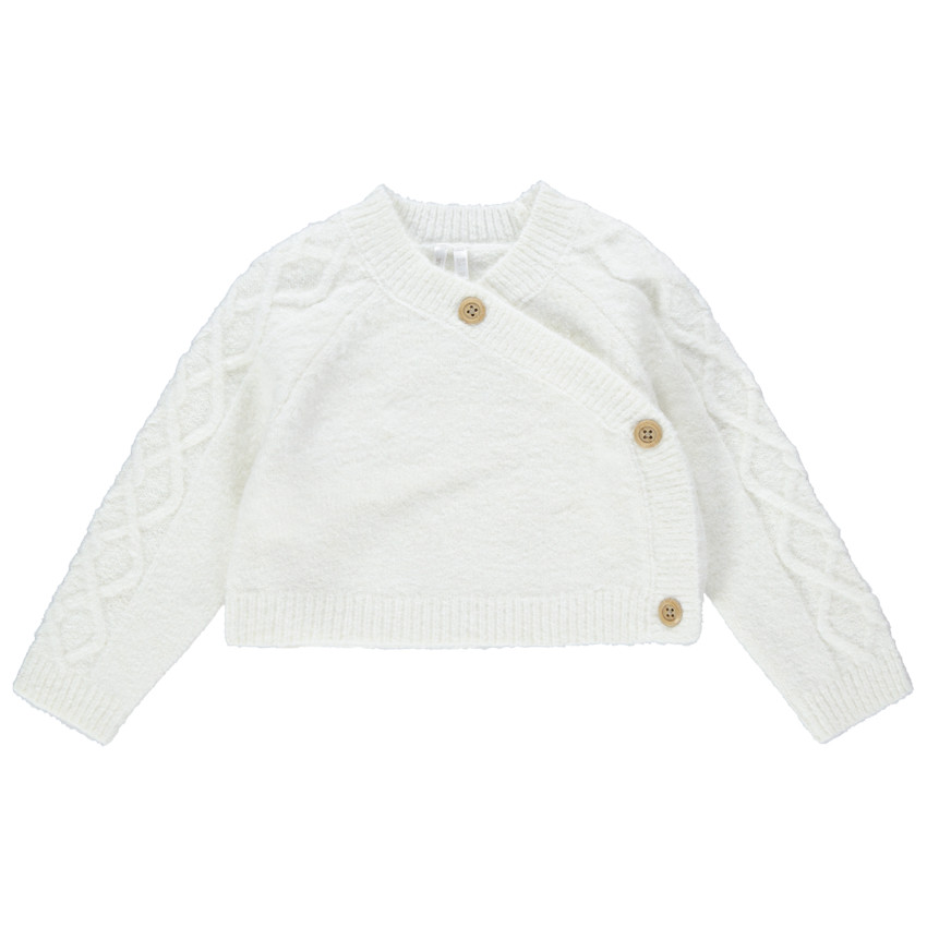 Gilet en tricot à jeux de maille  