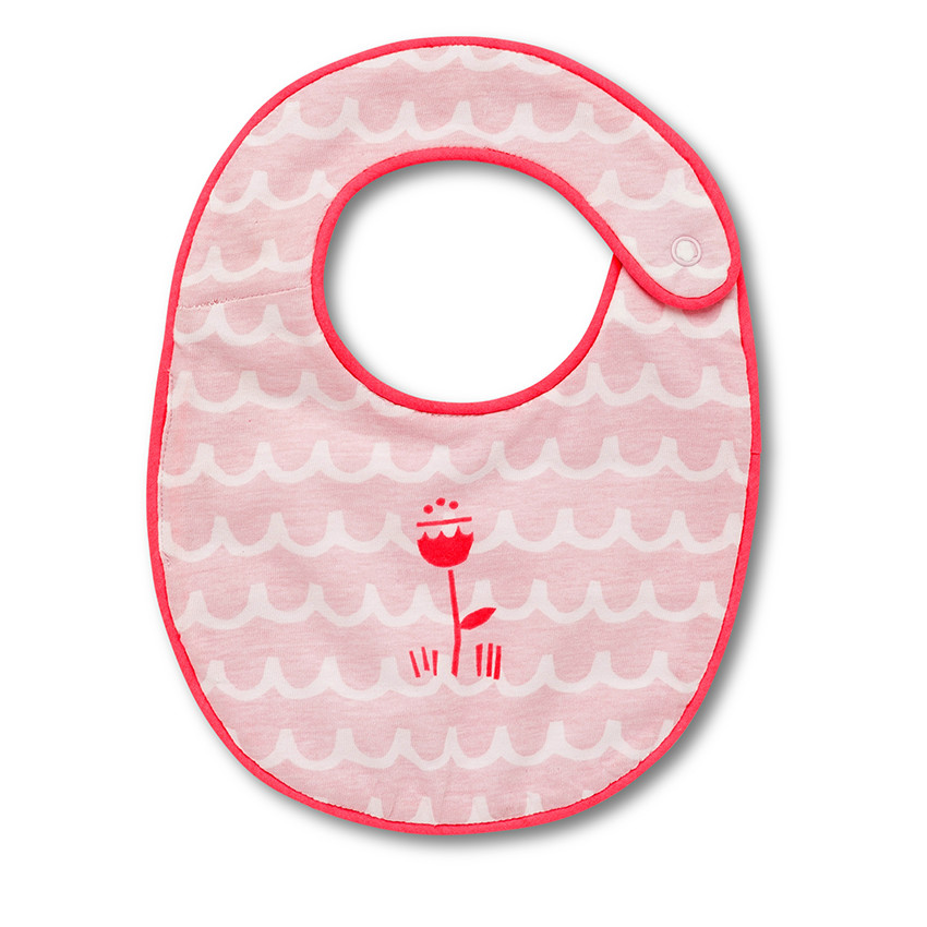 Lot de 2 bavoirs en coton imprimé fantaisie 